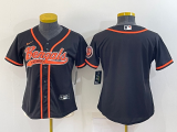 Wholesale Cheap Women's Cincinnati Bengals Blank Black With Patch Cool Base Stitched Baseball Jersey