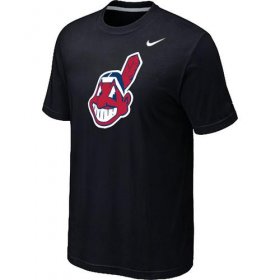 Wholesale Cheap MLB Cleveland Indians Heathered Nike Blended T-Shirt Black