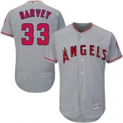 Wholesale Cheap Angels of Anaheim #33 Matt Harvey Grey Flexbase Authentic Collection Stitched MLB Jersey