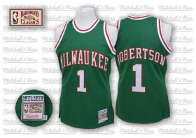 Wholesale Cheap Milwaukee Bucks #1 Oscar Robertson Green Swingman Throwback Jersey