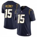 Cheap Youth Los Angeles Chargers #15 Ladd McConkey Navy 2024 Draft Vapor Limited Football Stitched Jersey