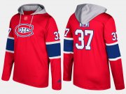Wholesale Cheap Canadiens #37 Antti Niemi Red Name And Number Hoodie