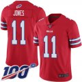 Wholesale Cheap Nike Bills #11 Zay Jones Red Men's Stitched NFL Limited Rush 100th Season Jersey