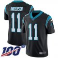 Wholesale Cheap Nike Panthers #11 Robby Anderson Black Team Color Men's Stitched NFL 100th Season Vapor Untouchable Limited Jersey