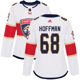 Wholesale Cheap Adidas Panthers #68 Mike Hoffman White Road Authentic Women\'s Stitched NHL Jersey