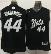 Wholesale Cheap Men's Brooklyn Nets #44 Andrew Nicholson adidas Black 2016 Christmas Day Stitched NBA Swingman Jersey