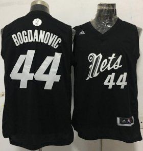 Wholesale Cheap Men\'s Brooklyn Nets #44 Andrew Nicholson adidas Black 2016 Christmas Day Stitched NBA Swingman Jersey