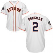 Wholesale Cheap Astros #2 Alex Bregman White New Cool Base 2019 World Series Bound Stitched MLB Jersey