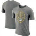 Wholesale Cheap Men's Green Bay Packers Nike Heathered Charcoal Fan Gear Icon Performance T-Shirt