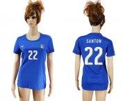 Wholesale Cheap Women's Italy #22 Santon Home Soccer Country Jersey