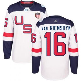 Wholesale Cheap Team USA #16 James van Riemsdyk White 2016 World Cup Stitched Youth NHL Jersey