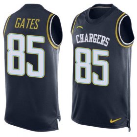 Wholesale Cheap Nike Chargers #85 Antonio Gates Navy Blue Team Color Men\'s Stitched NFL Limited Tank Top Jersey