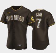 Cheap Men's San Diego Padres #7 Ha Seong Kim Diamond Edition Brown Jersey