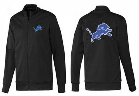 Wholesale Cheap NFL Detroit Lions Team Logo Jacket Black_1
