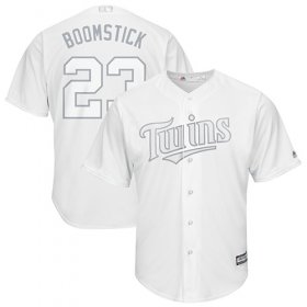 Wholesale Cheap Twins #23 Nelson Cruz White \"Boomstick\" Players Weekend Cool Base Stitched MLB Jersey