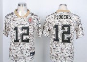 Wholesale Cheap Nike Packers #12 Aaron Rodgers Camo USMC Men's Stitched NFL Elite Jersey