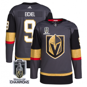 Wholesale Cheap Men\'s Vegas Golden Knights #9 Jack Eichel Gray 2023 Stanley Cup Champions Stitched Jersey