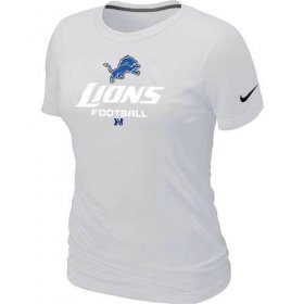 Wholesale Cheap Women\'s Nike Detroit Lions Critical Victory NFL T-Shirt White