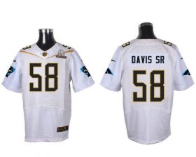 Wholesale Cheap Nike Panthers #58 Thomas Davis Sr White 2016 Pro Bowl Men\'s Stitched NFL Elite Jersey