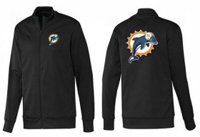 Wholesale Cheap NFL Miami Dolphins Team Logo Jacket Black_1