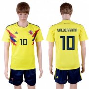 Wholesale Cheap Colombia #10 Valderrama Home Soccer Country Jersey
