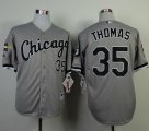 Wholesale Cheap White Sox #35 Frank Thomas Grey Cool Base Stitched MLB Jersey