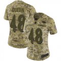 Wholesale Cheap Nike Ravens #48 Patrick Queen Camo Women's Stitched NFL Limited 2018 Salute To Service Jersey
