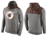 Wholesale Cheap Men's San Diego Padres Nike Gray Cooperstown Collection Hybrid Pullover Hoodie