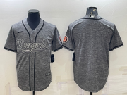 Wholesale Cheap Men's Cincinnati Bengals Blank Grey Gridiron Cool Base Stitched Baseball Jersey