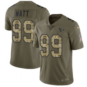 Wholesale Cheap Nike Texans #99 J.J. Watt Olive/Camo Youth Stitched NFL Limited 2017 Salute to Service Jersey