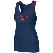 Wholesale Cheap Women's Nike Chicago Bears Heart & Soul Tri-Blend Racerback Stretch Tank Top Blue