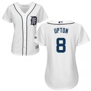 Wholesale Cheap Tigers #8 Justin Upton White Home Women's Stitched MLB Jersey