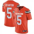 Wholesale Cheap Nike Browns #5 Drew Stanton Orange Alternate Men's Stitched NFL Vapor Untouchable Limited Jersey