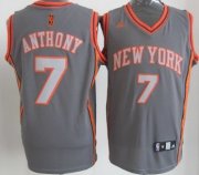 Wholesale Cheap New York Knicks #7 Carmelo Anthony Gray Shadow Jersey