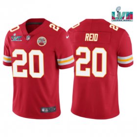 Wholesale Cheap Men\'s Kansas City Chiefs #20 Justin Reid Red Super Bowl LVII Patch Vapor Untouchable Limited Stitched Jersey