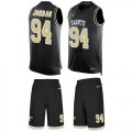 Wholesale Cheap Nike Saints #94 Cameron Jordan Black Team Color Men's Stitched NFL Limited Tank Top Suit Jersey