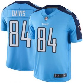 Wholesale Cheap Nike Titans #84 Corey Davis Light Blue Men\'s Stitched NFL Limited Rush Jersey