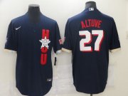 Wholesale Cheap Men Houston Astros 27 Altuve Blue 2021 All Star Game Nike MLB Jersey
