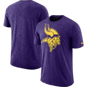 Wholesale Cheap Men\'s Minnesota Vikings Nike Purple Sideline Cotton Slub Performance T-Shirt