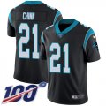 Wholesale Cheap Nike Panthers #21 Jeremy Chinn Black Team Color Men's Stitched NFL 100th Season Vapor Untouchable Limited Jersey