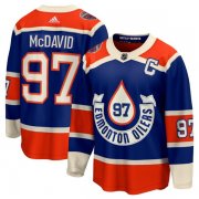 Cheap Men's Edmonton Oilers #97 Connor McDavid 2023 Royal With Patch Heritage Classic Primegreen Stitched Jersey