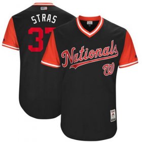 Wholesale Cheap Nationals #37 Stephen Strasburg Navy \"Stras\" Players Weekend Authentic Stitched MLB Jersey