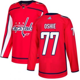Wholesale Cheap Adidas Capitals #77 T.J Oshie Red Home Authentic Stitched NHL Jersey