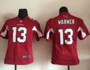 Wholesale Cheap Nike Cardinals #13 Kurt Warner Red Team Color Youth Stitched NFL Elite Jersey