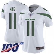 Wholesale Cheap Nike Jets #11 Denzel Mim White Women's Stitched NFL 100th Season Vapor Untouchable Limited Jersey