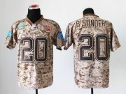 Wholesale Cheap Nike Lions #20 Barry Sanders Camo Men's Stitched NFL New Elite USMC Jersey