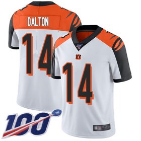 Wholesale Cheap Nike Bengals #14 Andy Dalton White Men\'s Stitched NFL 100th Season Vapor Limited Jersey
