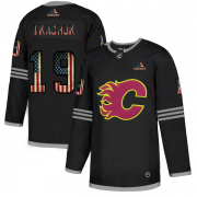 Wholesale Cheap Calgary Flames #19 Matthew Tkachuk Adidas Men's Black USA Flag Limited NHL Jersey