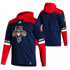 Wholesale Cheap Florida Panthers Blank Adidas Reverse Retro Pullover Hoodie Navy