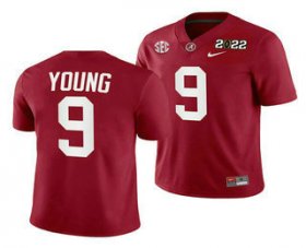 Wholesale Cheap Men\'s Alabama Crimson Tide #9 Bryce Young 2022 Patch Red College Football Stitched Jersey